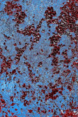 Dökülen boya paslı metal dokusu