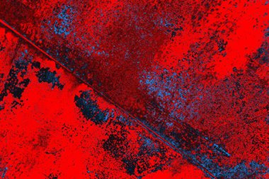 Parlak kırmızı ve mavi renkli grunge duvar dokusu arkaplanı