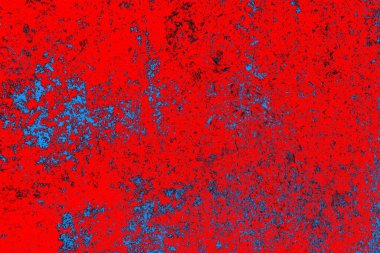 Neon kırmızı ve mavi renkli grunge duvar dokusu arkaplanı