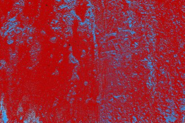Kırık tarih arkaplanı olan kırmızı, mavi ve siyah grunge duvar