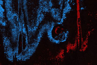 Koyu renkli ses, çatlak ve arkaplanı su sıçratan grunge duvar dokusu