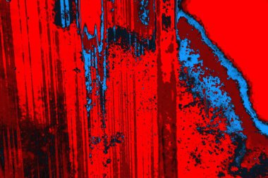 Neon kırmızı ve mavi renkli grunge duvar dokusu arkaplanı