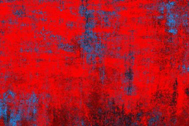 Kırmızı ve mavi renkli grunge duvar dokusu arkaplanı