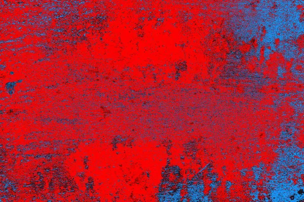 Crimson Rot Und Blau Gefärbte Grunge Wand Textur Hintergrund — Stockfoto