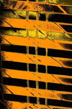 Kırmızı sarı ve siyah renkli kirli duvar, desenli arka plan.