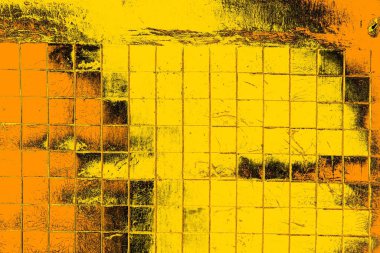 Kırmızı sarı ve siyah renkli kirli duvar, desenli arka plan.