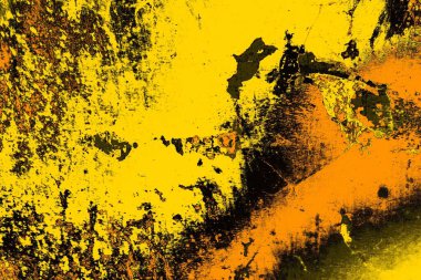 Kırmızı sarı ve siyah renkli kirli duvar, desenli arka plan.