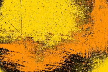 Kırmızı sarı ve siyah renkli kirli duvar, desenli arka plan.