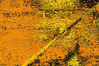 Kırmızı sarı ve siyah renkli kirli duvar, desenli arka plan.