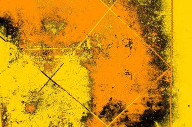 Kırmızı sarı ve siyah renkli kirli duvar, desenli arka plan.