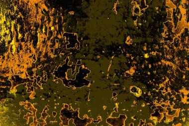 Kırmızı sarı ve siyah renkli kirli duvar, desenli arka plan.