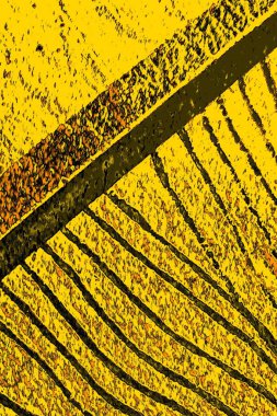 Kırmızı sarı ve siyah renkli kirli duvar, desenli arka plan.