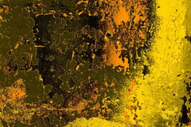 Kırmızı sarı ve siyah renkli kirli duvar, desenli arka plan.