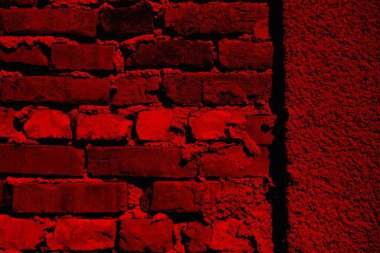 Eski model tuğla duvarın arka planı