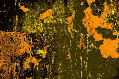 Kırmızı sarı ve siyah renkli kirli duvar, desenli arka plan.