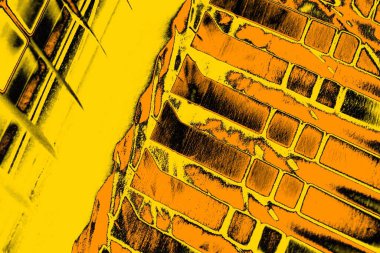 Kırmızı sarı ve siyah renkli kirli duvar, desenli arka plan.