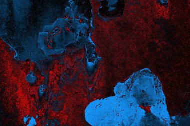 Dökülen boya paslı metal dokusu