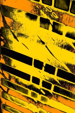 Kırmızı sarı ve siyah renkli kirli duvar, desenli arka plan.