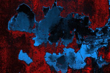 Dökülen boya paslı metal dokusu