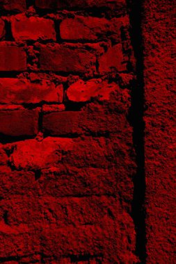 Eski model tuğla duvarın arka planı