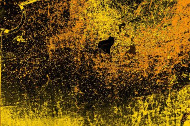 Kırmızı sarı ve siyah renkli kirli duvar, desenli arka plan.