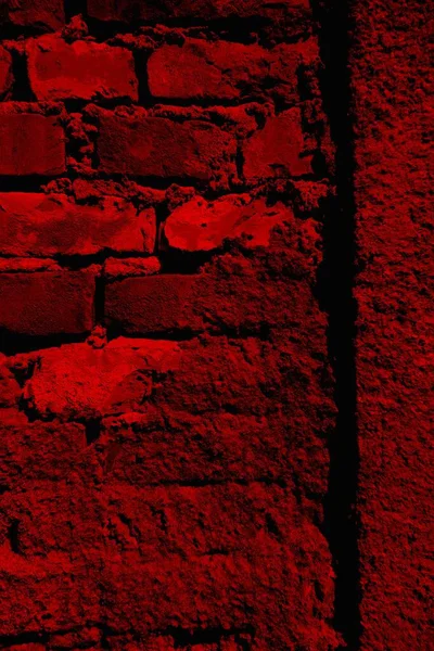 Eski model tuğla duvarın arka planı