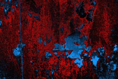 Dökülen boya paslı metal dokusu