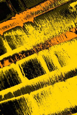 Kırmızı sarı ve siyah renkli kirli duvar, desenli arka plan.