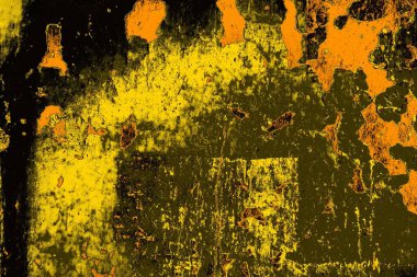 Kırmızı sarı ve siyah renkli kirli duvar, desenli arka plan.