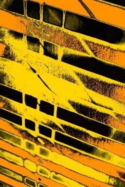 Kırmızı sarı ve siyah renkli kirli duvar, desenli arka plan.