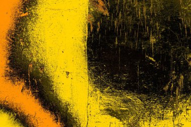 Kırmızı sarı ve siyah renkli kirli duvar, desenli arka plan.