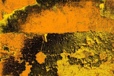 Kırmızı sarı ve siyah renkli kirli duvar, desenli arka plan.