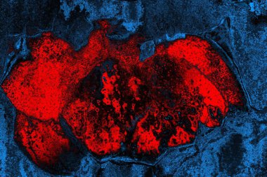 Dökülen boya paslı metal dokusu