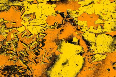 Kırmızı sarı ve siyah renkli kirli duvar, desenli arka plan.