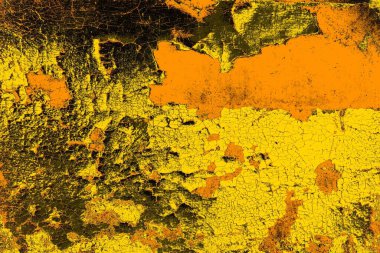 Kırmızı sarı ve siyah renkli kirli duvar, desenli arka plan.