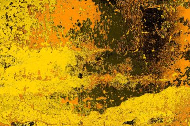 Kırmızı sarı ve siyah renkli kirli duvar, desenli arka plan.