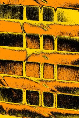 Kırmızı sarı ve siyah renkli kirli duvar, desenli arka plan.