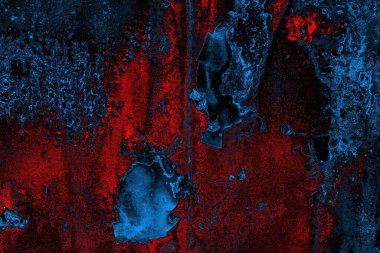 Dökülen boya paslı metal dokusu