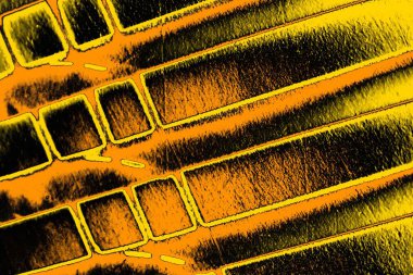 Kırmızı sarı ve siyah renkli kirli duvar, desenli arka plan.