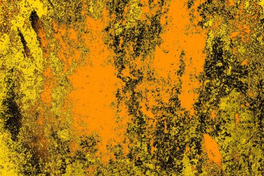 Kırmızı sarı ve siyah renkli kirli duvar, desenli arka plan. 