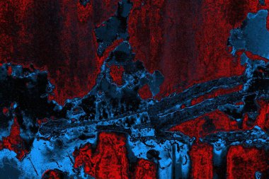 Dökülen boya paslı metal dokusu