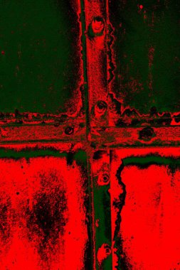 Metal plaka dokusu ve arka plan. Metal yüzey paslanmış lekeler. Paslı metal arka plan. Metal arkaplan.