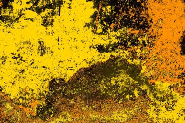 Kırmızı sarı ve siyah renkli kirli duvar, desenli arka plan.