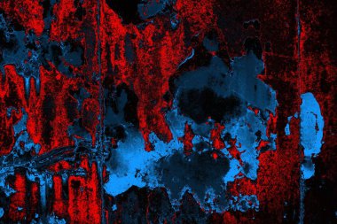 Dökülen boya paslı metal dokusu