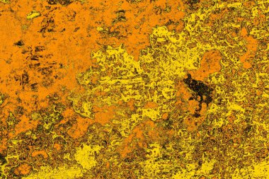 Kırmızı sarı ve siyah renkli kirli duvar, desenli arka plan.