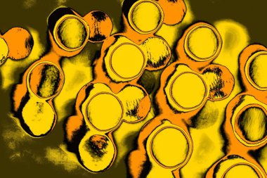 Kırmızı sarı ve siyah renkli kirli duvar, desenli arka plan.