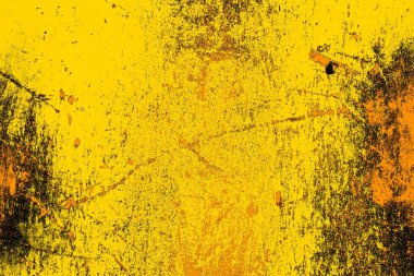 Kırmızı sarı ve siyah renkli kirli duvar, desenli arka plan.