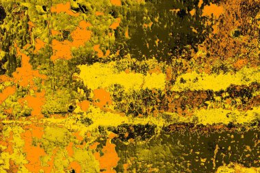 Kırmızı sarı ve siyah renkli kirli duvar, desenli arka plan.