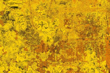 Kırmızı sarı ve siyah renkli kirli duvar, desenli arka plan.