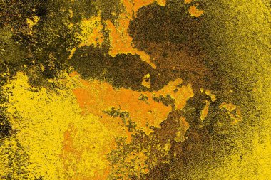 Kırmızı sarı ve siyah renkli kirli duvar, desenli arka plan.